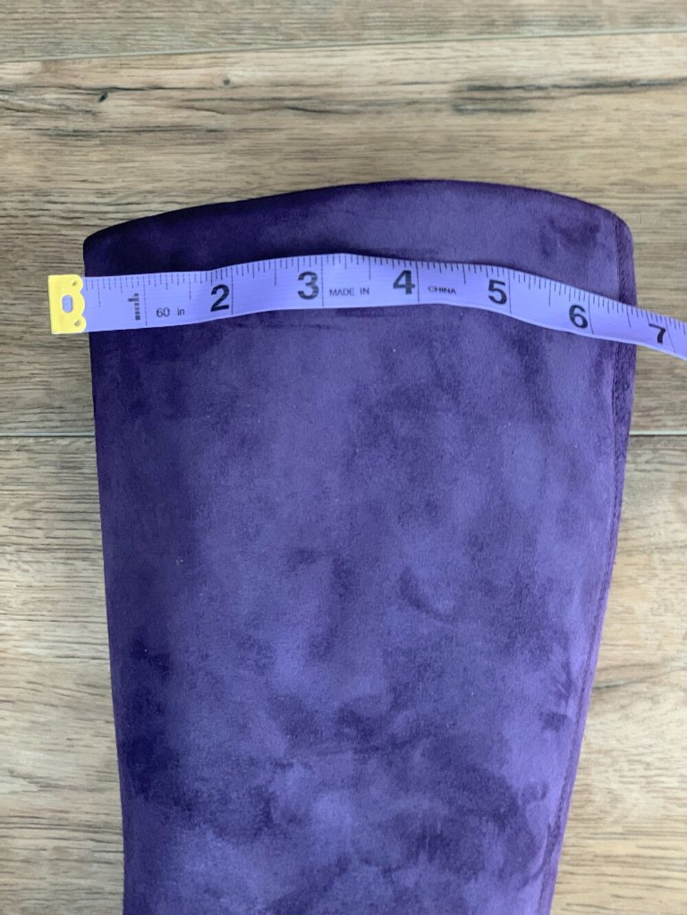 Donald Pliner Boot 8 Purple Suede Leather Pointy Toe Side Zip Stiletto Knee High - Picture 11 of 11